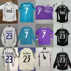 0506 Real Madrid Long and Short Sleeve 1718 Home Beckham Kaka 05-22 Season Jersey Breathable Classic Retro