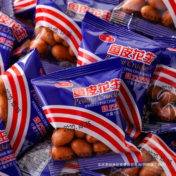 Xiamen-Produced Egret Fish Skin Peanuts 500g Independent Small Packaging Fish Skin Peanuts Peanuts Nostalgic Snacks