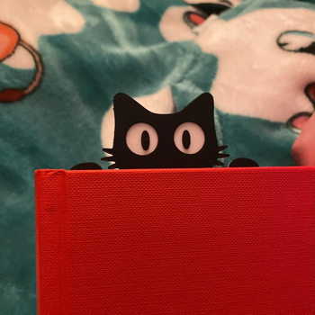 Cross-Border 2D Acrylic Black Cat Head and Cat Paw Bookmarks Suitable for Reading Enthusiasts, Creative Bookmarks for Handbooks, Dropshipping