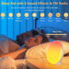 Colorful wake-up light simulates sunrise and sunset RGB atmosphere light cross-border bedroom bedside light white noise night light
