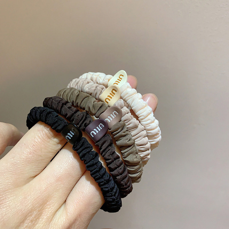 Korean style versatile high elastic letter small intestine hair band girl simple basic ponytail ball head rubber band head rope
