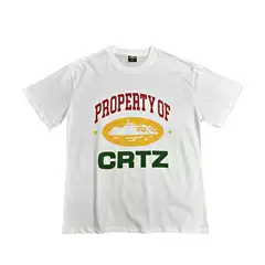 Wholesale 2024 Heavyweight Alcatraz Series T-Shirt Short-Sleeve Letter Logo Print Round Neck T-Shirt Trendy Brand Loose Fit T-Shirt
