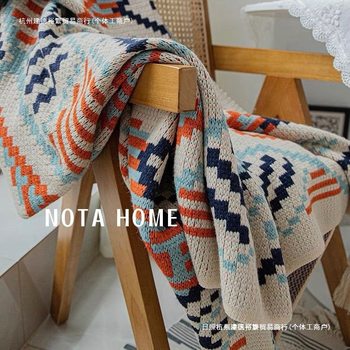 Scandinavian Style Office Air-Conditioning Blanket Knitted Blanket Leg Blanket Full Body Shawl Dormitory Nap Blanket Non-Pure Cotton