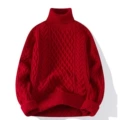 Red high neck
