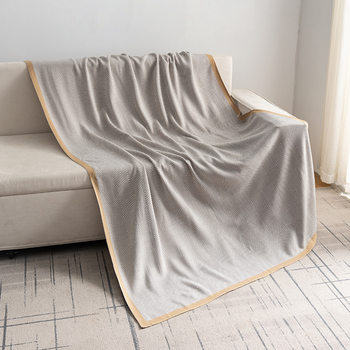 2025 New Style Blanket Airplane First Class Airline Blanket Air Conditioning Blanket Office Throw Blanket Knitted Blanket Wholesale Cross-Border