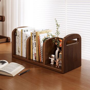 Solid Wood Bookshelf on the Table, Desktop Storage Rack, High-End Table Setup, Bedroom Book Storage, Storage Rack, Organizing Rack