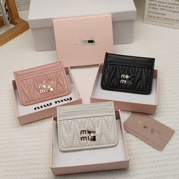 2025 Trendy m Brand Pleated New Wallet for Women, Fashionable Versatile Short High-Value Coin Card Holder, Simple Accessory