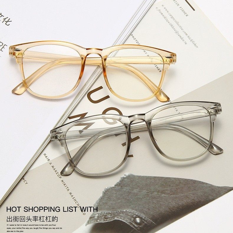 New anti-blue light glasses frame net red rice nail student flat lens can be equipped with myopia Korean plain glasses wholesale