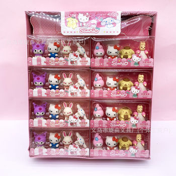 Foreign Trade New Sanrio Boxed Eraser Cartoon High-Looking Kuromi Removable Clean Eraser