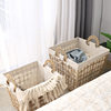 Cross-border handmade Rattan woven basket storage basket toy snack storage basket fabric laundry basket hotel clothes basket