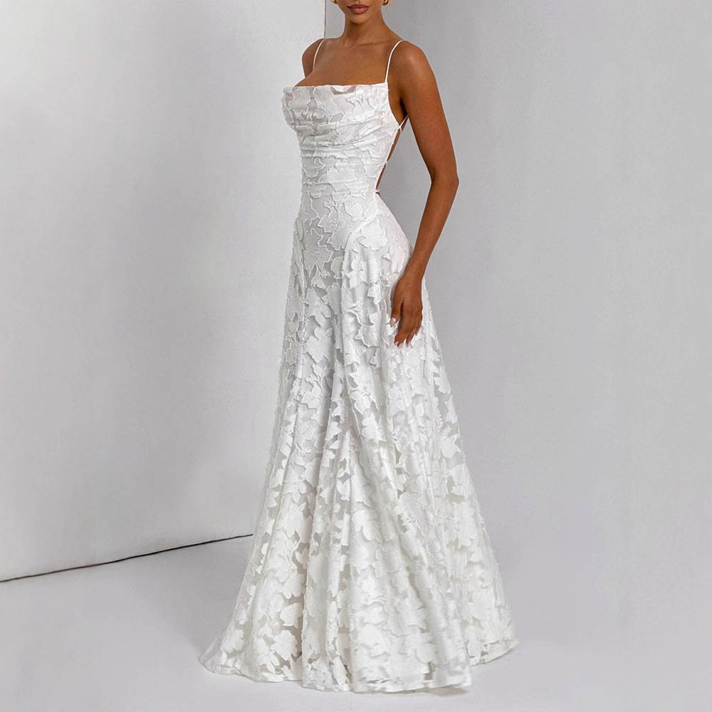 跨境亚马逊欧美风女装新款时尚百搭辣妹风酒红色性感吊带裙