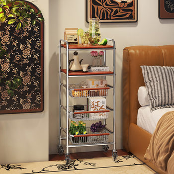 Second-Hand Sandwich Trolley Storage Rack Living Room Snack Storage Mobile Narrow Sofa Gap Storage Rack Wholesale