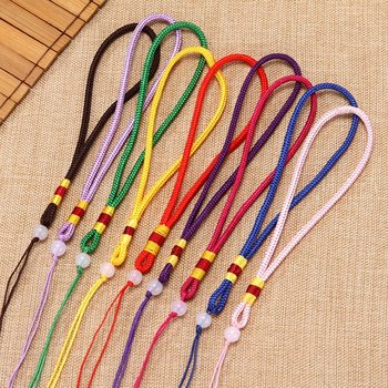 Factory wholesale jade bead rope head handle rope diy Chinese knot rope text play rope sachet sachet lanyard