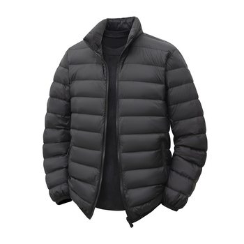 Cross-Border Winter New Men's Lightweight 90 White Duck down Jacket with Stand Collar and Loose Fit in Large Sizes