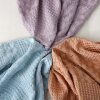 Yutaiyuan Tencel Hemp Waffle Blanket Air-Conditioning Blanket Comfortable and Breathable Sofa Blanket Antibacterial Bath Towel Skin-Friendly