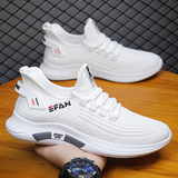 Трансграничная новая обувь с дышащей сеткой, трендовая универсальная мужская белая обувь, повседневная легкая спортивная обувь на мягкой подошве, оптовая торговля от производителей