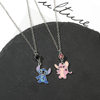Cartoon Jewelry Stitch Angel Couple Necklace Women's All-match Fashion Collarbone Chain Hip-hop Style Men's Pendant