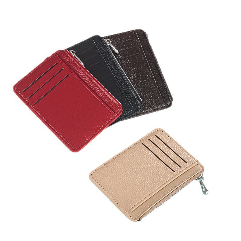 Cross-Border Hot Selling 2025 New Casual Card Holder Zipper Multi-Card Slot Coin Purse Multi-Functional Pebbled Card Holder Wholesale