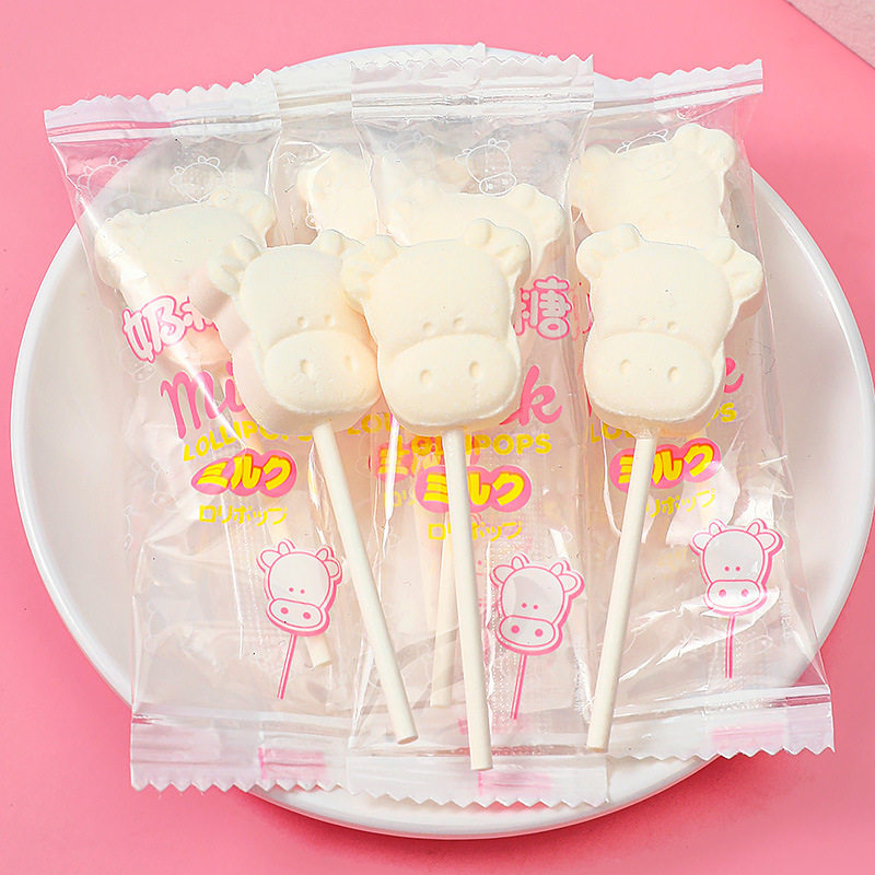 Children's Day Milk Lollipop Milk Candy High-Value Kids Snack Bulk Creative Candy Milk Tablets New Year