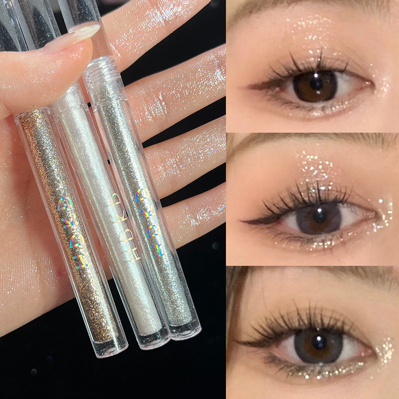 Make-up HDKD liquid eye shadow ins pearlescent fine flash lying silkworm brightening liquid sequins large shiny crystal light makeup novice
