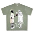 Washed army green short sleeves