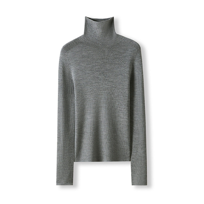 秋冬上新女装岛精无缝机洗美丽诺羊毛衫新澳纱线修身针织衫打底衫