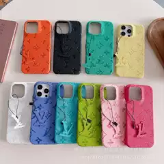 Cross-Border Popular Embossed Trendy Mobile Phone Case Suitable for Iphone17Promax European and American Tag Apple 17 Protective Case