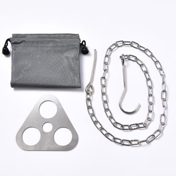 Stainless steel outdoor campfire simple portable tripod camping supplies hanging pot picnic barbecue bracket