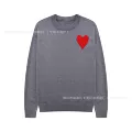 Gray red label [a8 round neck jacquard style]