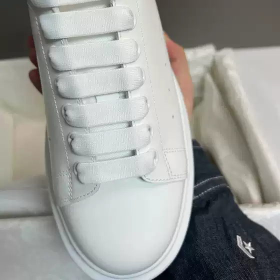 2024 New Summer Putian Shoes High Version Mcqueen Breathable White Shoes for Men and Women Heightening Thick-Soled Casual Sneakers