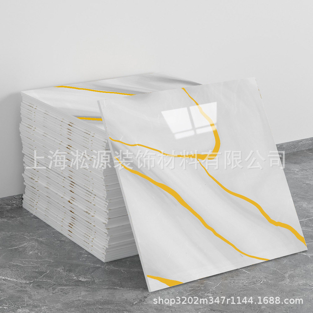 外贸跨境热销大理石仿瓷砖墙贴自粘防水防潮背景墙面装饰墙壁纸