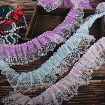 Spot 5cm non-elastic lace yarn with double layer discount lace DIY doll skirt garment accessories lace