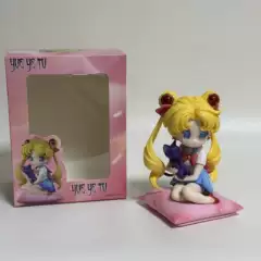 Q Version Sitting Moon Hare Sailor Moon Game Anime Cute Girl Gift Figure Car Desktop Decoration