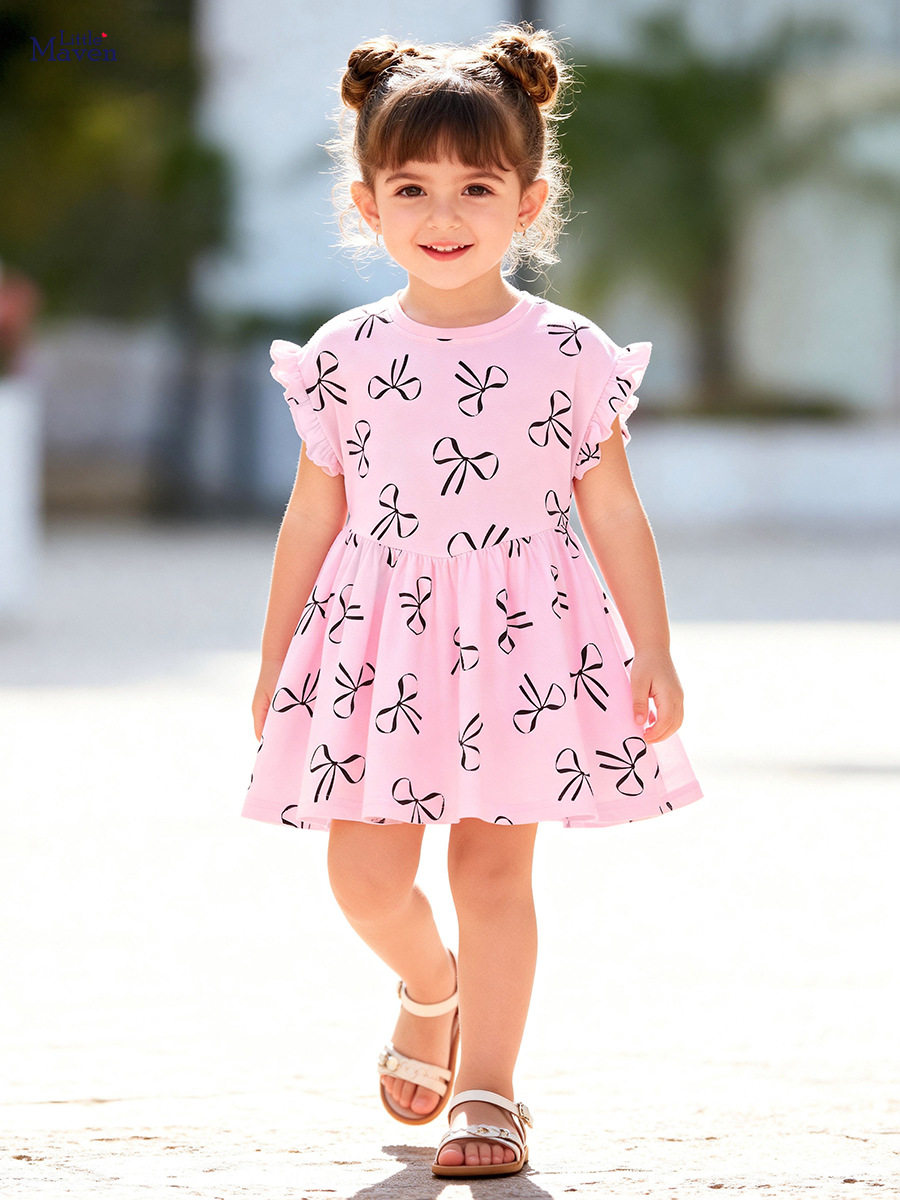 Hot-Selling Girls' Dress, Summer Cute Short-Sleeve Kids' Dress Wholesale