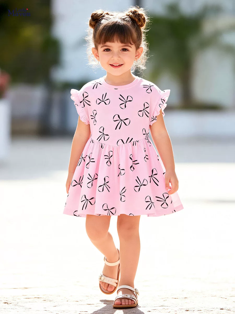 Hot-Selling Girls' Dress, Summer Cute Short-Sleeve Kids' Dress Wholesale