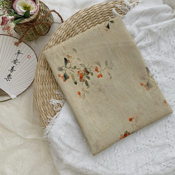 Jinse Vintage Cotton and Linen Fabric Gown Hanfu Cheongsam Dress Fabric Chinese Pattern Fabric Ramie Fabric