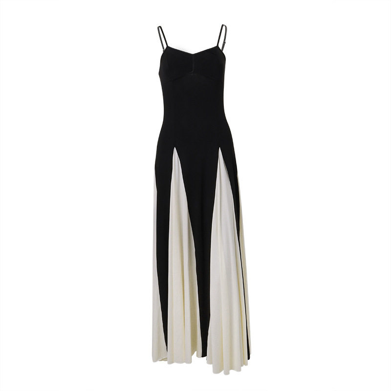 Elegant Womens Color Block Slip Dress Fashionable Slim Fit Sexy Style Perfect for Autumn Occasions Wholesale