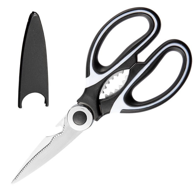 Panda Scissors Multifunctional Stainless Steel Kitchen Scissors Refrigerator with Cover Thick Sharp Fish and Chicken Bone Scissors Food Supplement Scissors