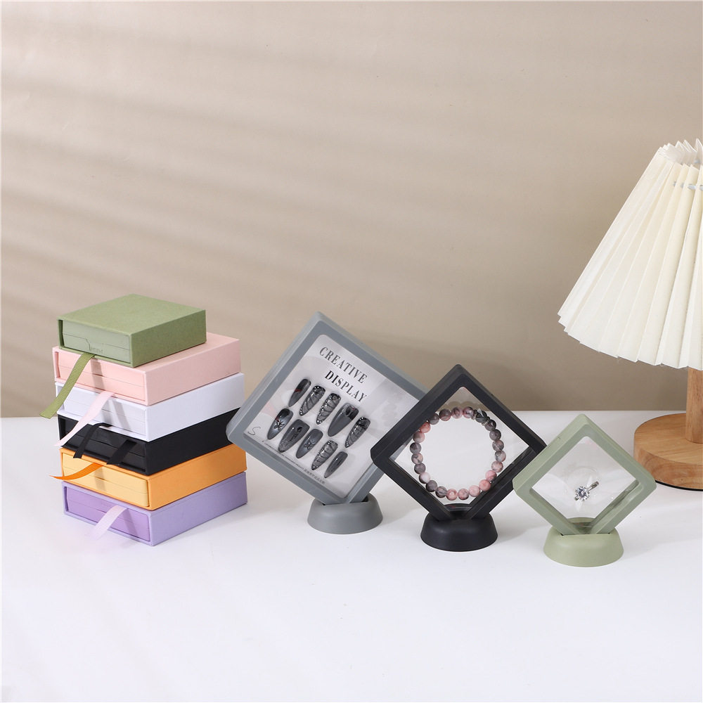 Transparent PE Suspension Box Jewelry Storage Box Drawbox Jewelry Packaging Box Jewelry Play Display Small Gift Box