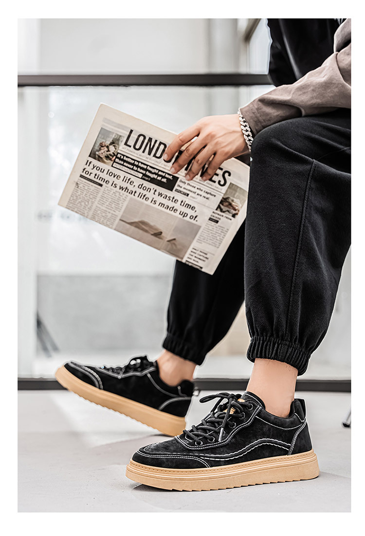 Men's Shoes 2025 Autumn New Men's Breathable Trbottomy Shoes Trbottomy Easiest for Match Thick-Soled Sports Shoes Casual Sneakers Leather Shoes 14 O1CN01ZGLz3x1IneVSMKlHA !!2215987860938 0 cib