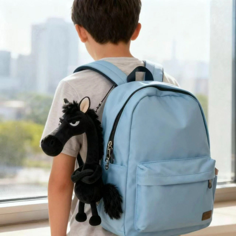 Year of the Horse Mascot Tianxuan Cool Black Horse Bag Pendant Bag Pendant Gift Stuffed Doll 2026 New Style