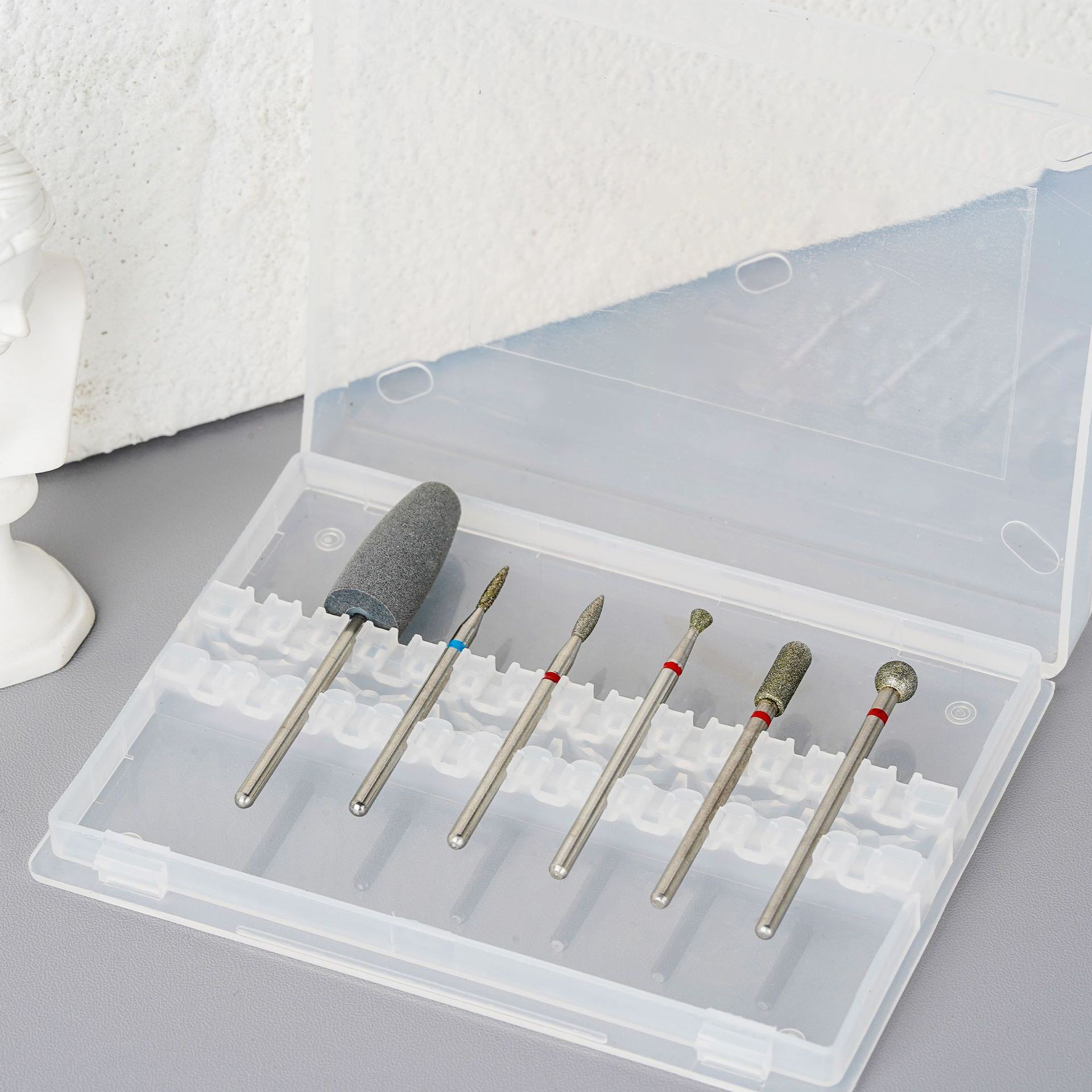 Diamond Polishing Exfoliating Pre-treatment Six Nail Art Polishing Head Set Nail Art Tool Polishing Drill