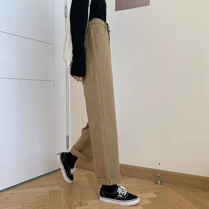 Womens High Waisted Wide Leg Jeans Loose Fit Straight Cut Casual Style Trendy Streetwear Wholesale Available