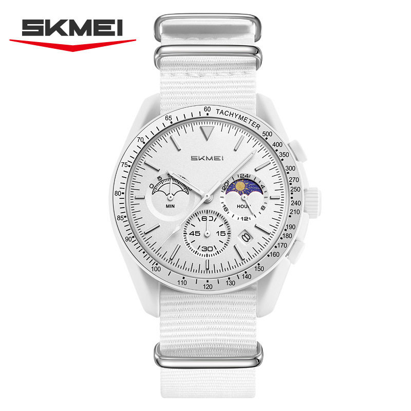 สั่งซื้อนำเข้า SKMEI นาฬิกาผู้ชายทันเวลานาฬิกาควอทซ์กันน้ำเรืองแสงแนวโน้มข้ามพรมแดนดวงอาทิตย์และดวงจันทร์แฟชั่นหน้าปัดนาฬิกา จากจีน 1688 taobao alibaba tmall