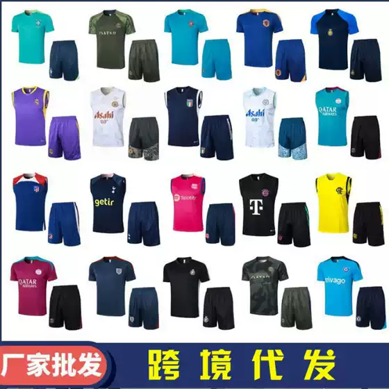 2526 Short-Sleeved Football Training Suit Real Madrid Barcelona Liverpool Chelsea Arsenal Paris Short-Sleeved Jersey