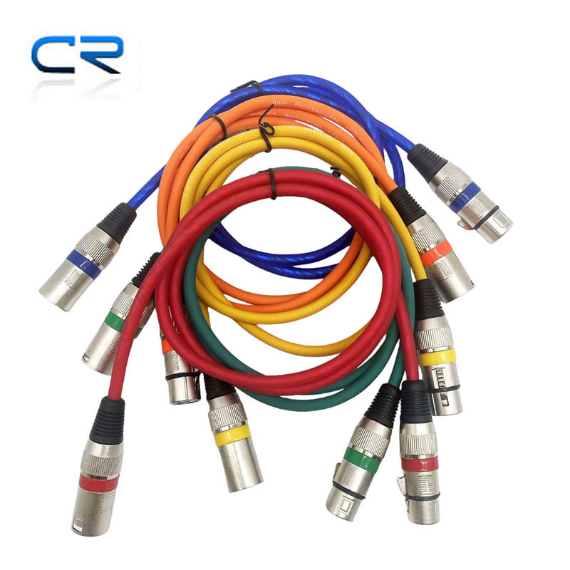 Three-Core Xlr Male and Female Audio Cable Dmx5 Stage Lighting Audio Cable Suitable for Microphone Amplifier Audio Cable