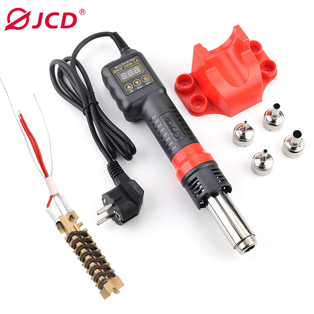JCD 8208 all-in-one portable hot air gun rework station LCD digital display 100V/220V adjustable temperature electronic repair