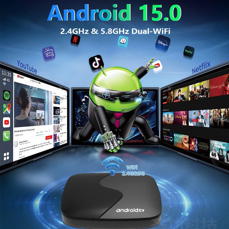 Androidtv Box Cross-Border Hd Network Set-Top Box 5g Wifi Tv Set-Top Box Network Player