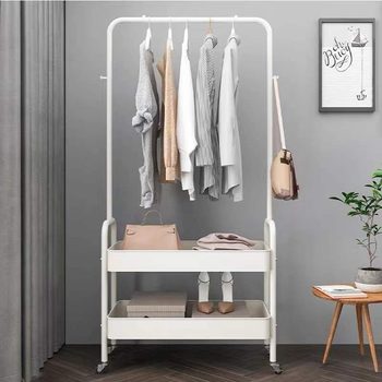 Storage Rack Room Floor-Standing Coat Rack Bedroom Clothes Rack Vertical Clothes Drying Rack Floor-Standing Storage Rack