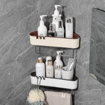 Wall punch-free triangle storage rack bathroom bathroom wall-mounted toilet bathroom washstand storage supplies
